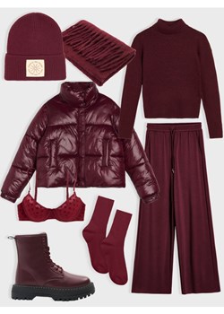 Sinsay - Spodnie wide leg - bordowy ze sklepu Sinsay w kategorii Spodnie damskie - zdjęcie 187333219