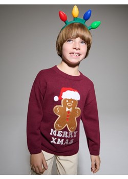 Sinsay - Sweter z motywem świątecznym - bordowy ze sklepu Sinsay w kategorii Swetry chłopięce - zdjęcie 187333229