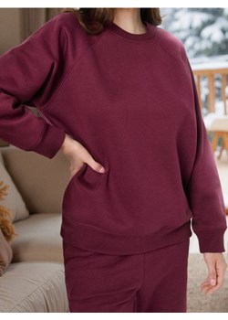 Sinsay - Bluza crewneck - bordowy ze sklepu Sinsay w kategorii Bluzy damskie - zdjęcie 187333277