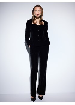 Mohito - Welurowe spodnie - czarny ze sklepu Mohito w kategorii Spodnie damskie - zdjęcie 187333599