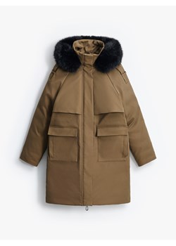 Mohito - Kurtka parka z naturalnym puchem - zielony ze sklepu Mohito w kategorii Parki damskie - zdjęcie 187333648