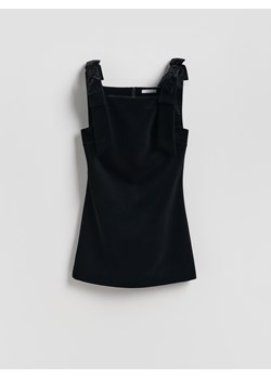 Reserved - Welurowa sukienka mini - czarny ze sklepu Reserved w kategorii Sukienki - zdjęcie 187333868