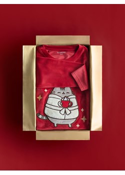 Reserved - Welurowa piżama Pusheen - czerwony ze sklepu Reserved w kategorii Piżamy dziecięce - zdjęcie 187334047