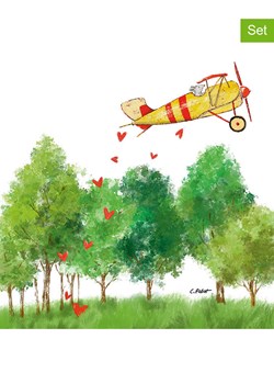 ppd Serwetki (40 szt.) &quot;Flight to Love&quot; w kolorze zielonym ze sklepu Limango Polska w kategorii Akcesoria kuchenne - zdjęcie 187334367