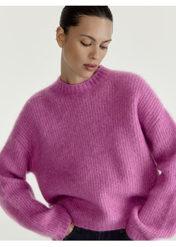 Reserved - Sweter z wełną - fuksja ze sklepu Reserved w kategorii Swetry damskie - zdjęcie 187337069