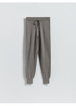 Reserved - Wełniane spodnie z dodatkiem kaszmiru - brązowy ze sklepu Reserved w kategorii Spodnie damskie - zdjęcie 187337396