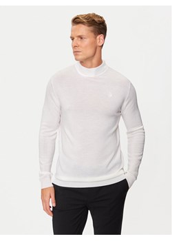 KARL LAGERFELD Golf 655002 544399 Biały Regular Fit ze sklepu MODIVO w kategorii Swetry męskie - zdjęcie 187337668