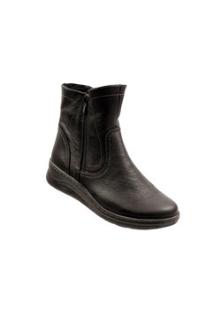 Wygodne botki damskie ocieplone kożuchem - HELIOS Komfort 788, brązowe ze sklepu ulubioneobuwie w kategorii Botki - zdjęcie 187338489