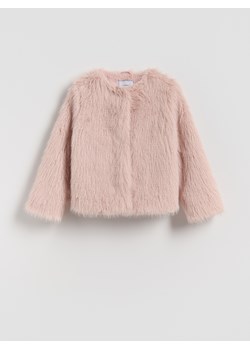Reserved - Kurtka z imitacji futra - pastelowy róż ze sklepu Reserved w kategorii Kurtki dziewczęce - zdjęcie 187339998
