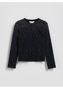 Reserved - Bluzka z cyrkoniami - czarny ze sklepu Reserved w kategorii Bluzki dziewczęce - zdjęcie 187340018