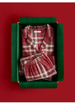 Reserved - Flanelowa piżama w kratkę - czerwony ze sklepu Reserved w kategorii Piżamy damskie - zdjęcie 187340105