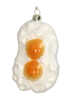 Kersten Ozdoba choinkowa &quot;Eggs Sunny Side&quot; w kolorze biało-pomarańczowym - wys. 12 cm ze sklepu Limango Polska w kategorii Dekoracje bożonarodzeniowe - zdjęcie 187340687