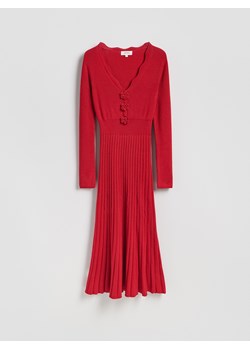 Reserved - Sukienka z różami - czerwony ze sklepu Reserved w kategorii Sukienki ciążowe - zdjęcie 187341255