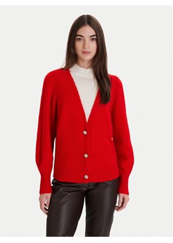 Morgan Kardigan 252-MGOJI Czerwony Regular Fit ze sklepu MODIVO w kategorii Swetry damskie - zdjęcie 187343379