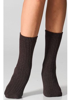 Skarpetki damskie z wełną merynosów i kaszmirem brązowe SCM26, Kolor brązowy, Rozmiar 36-40, LEGS ze sklepu Intymna w kategorii Skarpetki damskie - zdjęcie 187344458