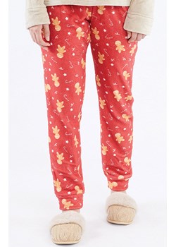 Polarowa świąteczna piżama damska beżowo-czerwona MEDDY, Kolor beżowo-czerwony, Rozmiar L, Sorbetto ze sklepu Intymna w kategorii Piżamy damskie - zdjęcie 187344709