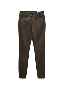 Vero Moda Spodnie z imitacji skóry Flash 10314591 Brązowy Skinny Fit ze sklepu MODIVO w kategorii Spodnie damskie - zdjęcie 187346155