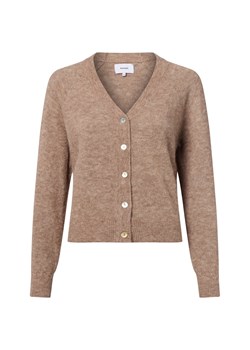 Nümph Damski kardigan z zawartością alpaki i wełny - Nuriette Kobiety taupe marmurkowy ze sklepu vangraaf w kategorii Swetry damskie - zdjęcie 187346405