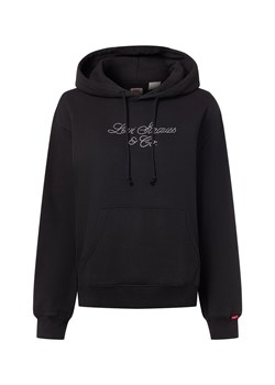 Levi's Damski sweter z kapturem Kobiety Bawełna antracytowy jednolity ze sklepu vangraaf w kategorii Bluzy damskie - zdjęcie 187346407