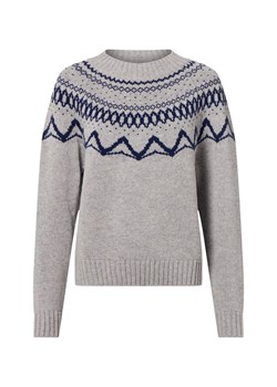 Fynch-Hatton Wełniany sweter damski Kobiety Wełna szary wzorzysty ze sklepu vangraaf w kategorii Swetry damskie - zdjęcie 187346419