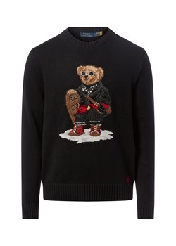 Polo Ralph Lauren Męski sweter z dzianiny z dodatkiem kaszmiru Mężczyźni Bawełna granatowy wzorzysty ze sklepu vangraaf w kategorii Swetry męskie - zdjęcie 187346426