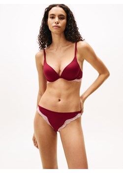 Tommy Hilfiger Damski biustonosz push-up Kobiety bordowy jednolity ze sklepu vangraaf w kategorii Biustonosze - zdjęcie 187346455