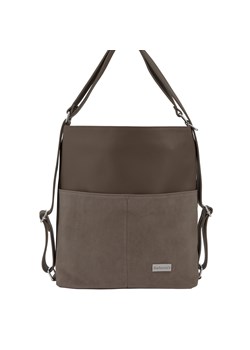 Torebka plecak z zamszem - Beżowa ciemna ze sklepu butyolivier w kategorii Torebki worki - zdjęcie 187346487