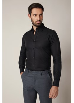 Koszula Czarna Bawełniana Assunta Slim ze sklepu Lancerto S.A. w kategorii Koszule męskie - zdjęcie 187346577