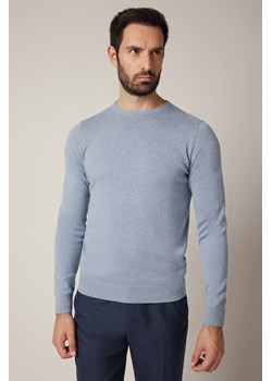 Sweter Błękitny Bawełniany Joakim ze sklepu Lancerto S.A. w kategorii Swetry męskie - zdjęcie 187346638