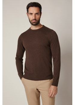 Sweter Brązowy Bawełniany Joakim ze sklepu Lancerto S.A. w kategorii Swetry męskie - zdjęcie 187346639
