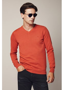 Sweter Ceglasty z Bawełną w Serek Lenny ze sklepu Lancerto S.A. w kategorii Swetry męskie - zdjęcie 187346666