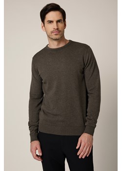 Sweter Brązowy Bawełniany Simen ze sklepu Lancerto S.A. w kategorii Swetry męskie - zdjęcie 187346728