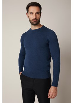 Sweter Granatowy Bawełniany Simen ze sklepu Lancerto S.A. w kategorii Swetry męskie - zdjęcie 187346729