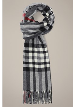 Szal w Wełną Szary w Kratę Damski ze sklepu Lancerto S.A. w kategorii Szaliki i chusty damskie - zdjęcie 187346767
