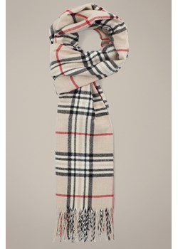 Szal z Wełną Beżowy w Kratę Damski ze sklepu Lancerto S.A. w kategorii Szaliki i chusty damskie - zdjęcie 187346768