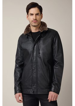 Kurtka Skórzana Czarna Varen ze sklepu Lancerto S.A. w kategorii Kurtki męskie - zdjęcie 187346785