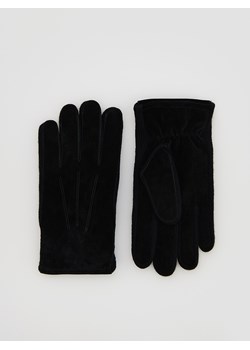 Reserved - Zamszowe rękawiczki - czarny ze sklepu Reserved w kategorii Rękawiczki męskie - zdjęcie 187347039