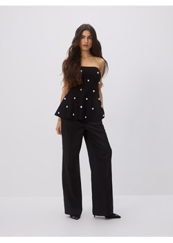 Reserved - Spodnie z wełną - czarny ze sklepu Reserved w kategorii Spodnie damskie - zdjęcie 187347149