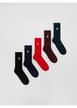 Reserved - 5 pack świątecznych skarpet - ciemnozielony ze sklepu Reserved w kategorii Skarpetki męskie - zdjęcie 187347257