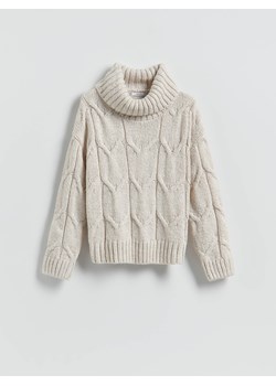 Reserved - Golf z domieszką wełny - kremowy ze sklepu Reserved w kategorii Swetry damskie - zdjęcie 187347309