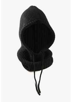 Czarna Czapka Balaclava z Wełną i Ściągaczami Linobra ze sklepu renee.pl w kategorii Czapki zimowe damskie - zdjęcie 187347897
