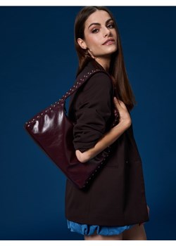 Sinsay - Torebka hobo z imitacji skóry - bordowy ze sklepu Sinsay w kategorii Torebki damskie - zdjęcie 187348369