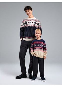 Sinsay - Sweter z motywem świątecznym - granatowy ze sklepu Sinsay w kategorii Swetry męskie - zdjęcie 187348385