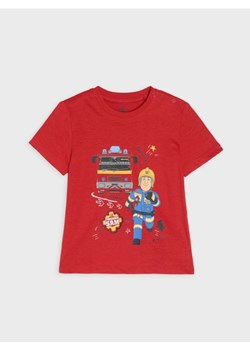 Sinsay - Bawełniana koszulka z nadrukiem Fireman Sam - czerwony ze sklepu Sinsay w kategorii Bluzki dziewczęce - zdjęcie 187348388