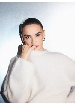 Mohito - Sweter z wełną i moherem - kremowy ze sklepu Mohito w kategorii Swetry damskie - zdjęcie 187348988