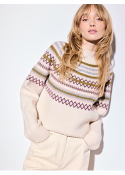 Mohito - Sweter ze wzorem - kremowy ze sklepu Mohito w kategorii Swetry damskie - zdjęcie 187349049