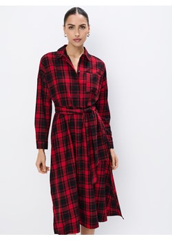 Mohito - Bawełniana sukienka midi - czerwony ze sklepu Mohito w kategorii Sukienki - zdjęcie 187349129