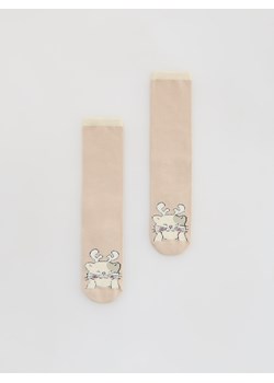 Reserved - Skarpety ze świątecznym motywem - beżowy ze sklepu Reserved w kategorii Skarpetki damskie - zdjęcie 187349449