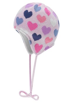 Döll Dzianinowa czapka w kolorze jasnoróżowym ze wzorem ze sklepu Limango Polska w kategorii Czapki dziecięce - zdjęcie 187350826