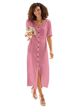 WITT WEIDEN Lniana sukienka w kolorze jasnoróżowym ze sklepu Limango Polska w kategorii Sukienki - zdjęcie 187351176